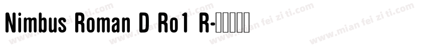Nimbus Roman D Ro1 R字体转换